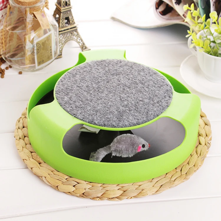 

Cat Catch Mouse Toy Funny Cat Stick Play Plate Toy Pet Cat Turntable Toy For Sale, Picture
