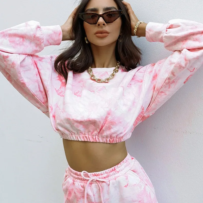 

2020 new arrivals autumn fashion tie dye women long sleeves tops