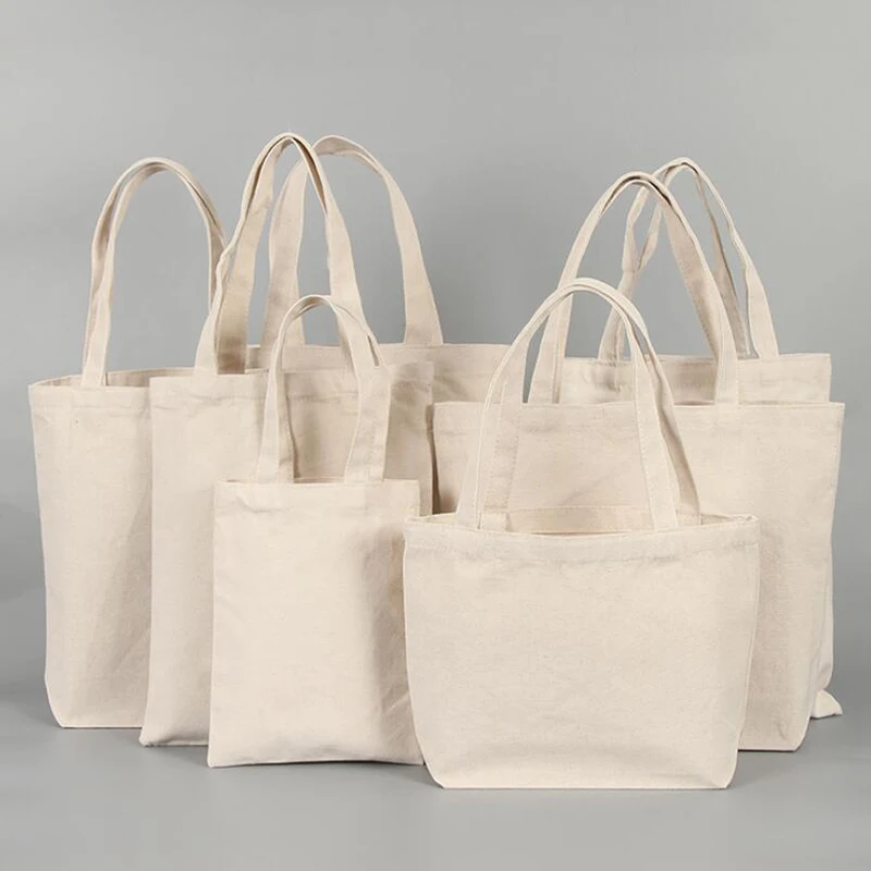 

Cheap custom eco friendly large shopping recycled reusable grocery bag canvas cotton tote bag with in stock, White and black also can be customized
