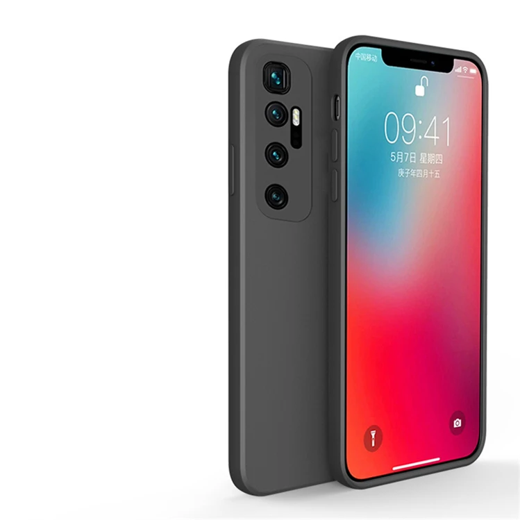 

Luxury Anti-fingerprint Original Square Liquid Silicone Soft Case for Xiaomi 10 Pro Redmi K30 pro For OPPO VIVO Phone Case