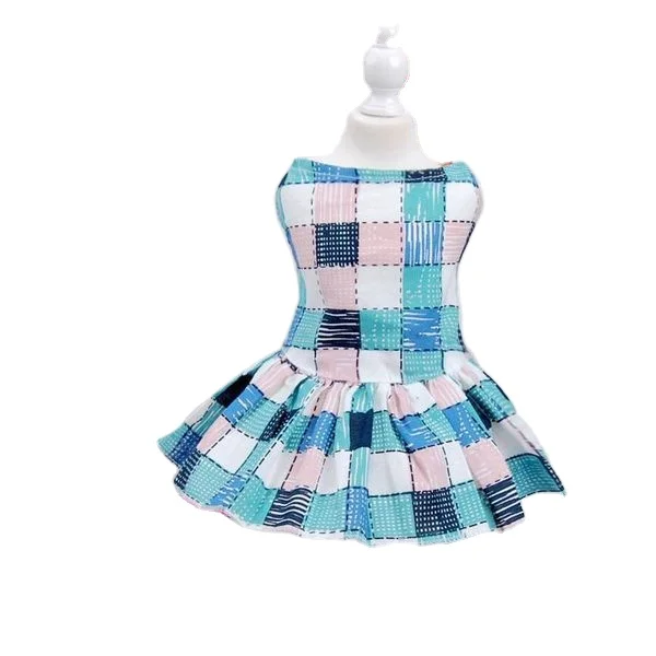

CS112-1 new 2020 cotton fabric low MOQ pet dress, Full colors