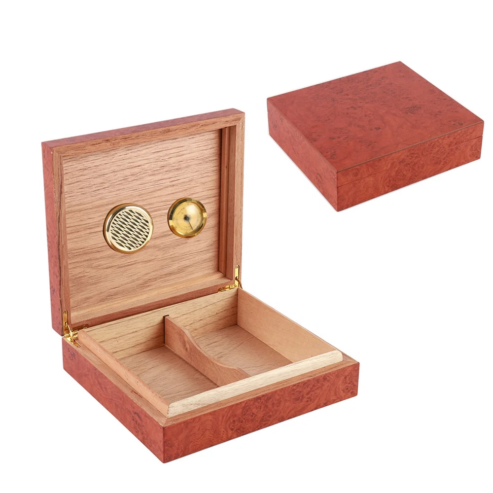 

Wholesale and Retail Goods in Stock  Spanish Cedar Wood Travel Humidor Box Cigar, Burl