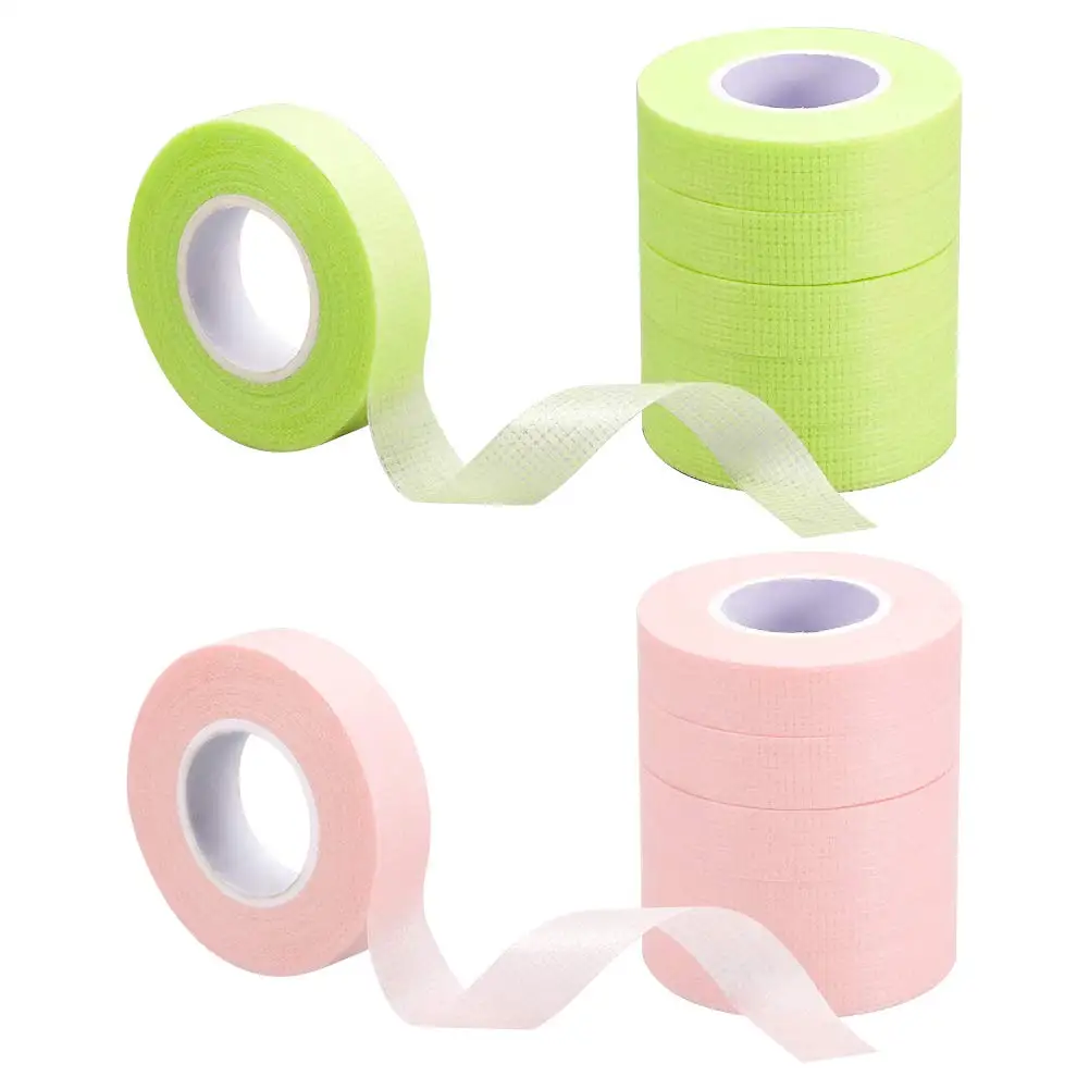 

9m Non-woven grafted eyelash tape with holes breathable comfortable sensitive resistant Green eye pad Eyelash extension tools, As the picture