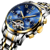 

2019 new 30 meters water resistant watch men watches automatic mechanical luxury leather strap Japan Movement