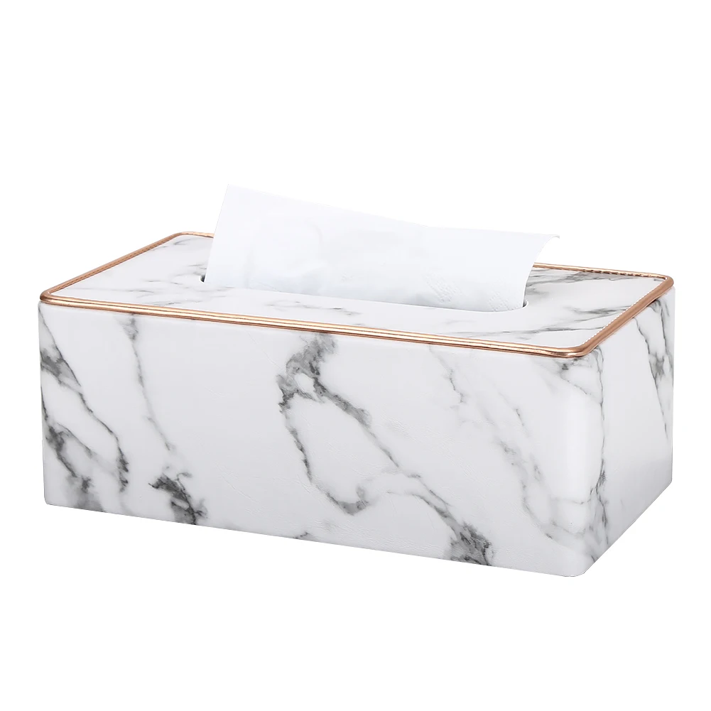 

High quality Elegant European-style PU Leather Tissue Box