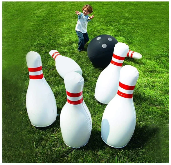 Inflatable Jumbo Bowling Set Game With Ball For Kids Outdoor Play