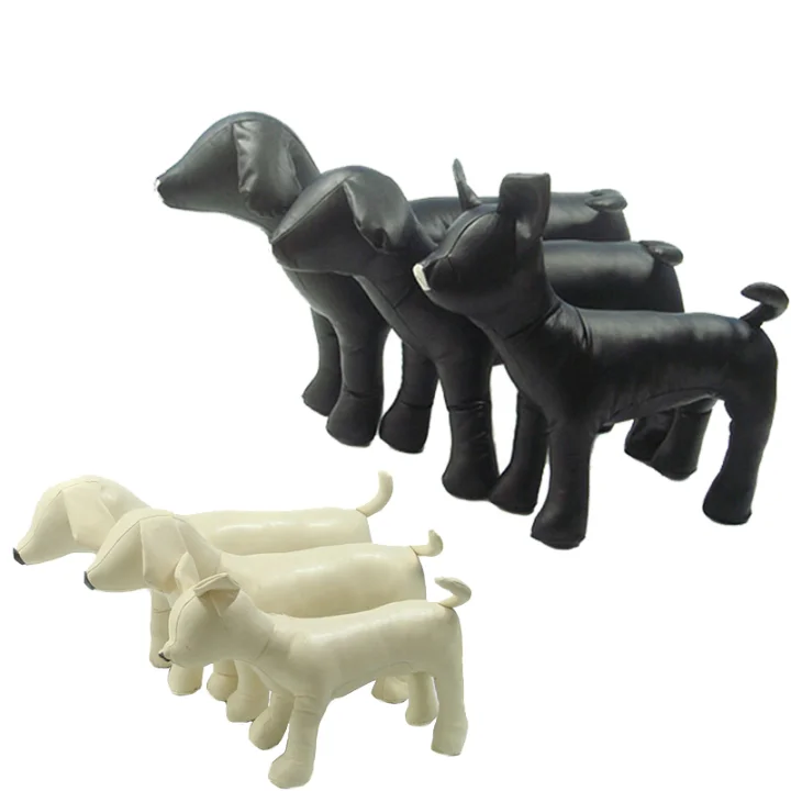

1pc PU Leather Dog Mannequins 3 Size Standing Position Dog Models Toys Pet Animal Shop Display Mannequin