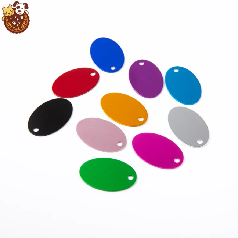 

Wholesale oval shape aluminum pet tag pet pendant ID tag