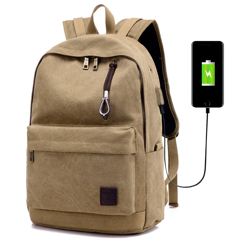 

Y0210 New trend 2021 canvas 12-zoll 19-zoll bange slim taschen anti diebstahl laptop leder rucksack