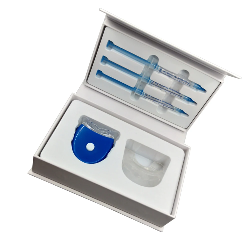 

Hot selling White smile teeth whitening kits led kit with logo, White ,blue