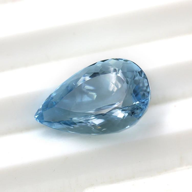 

Natural gemstone aquamarine stone pear-shaped cut loose Aquamarine Stone Price