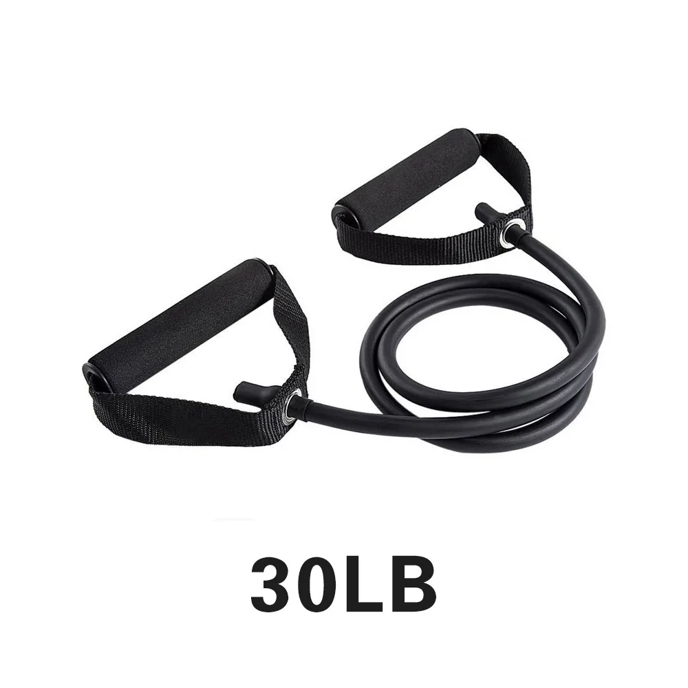 
Manufacturer level 5 sports resistance band handle yoga rubber elastic band pull rope elastic fitness exercise tube band 