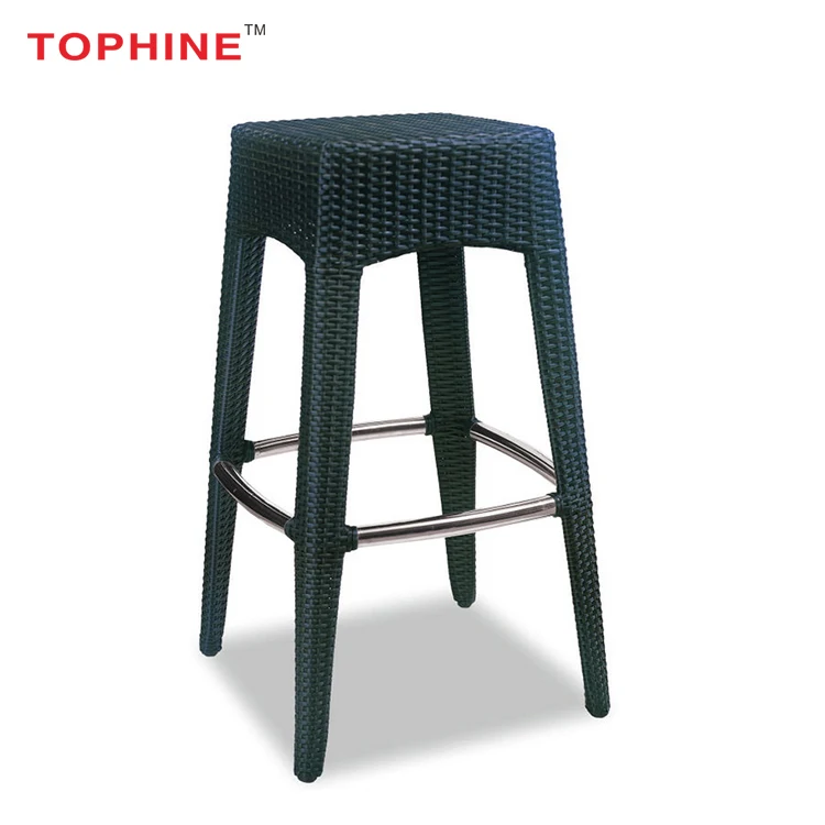 
Commercial Contract Outdoor Rattan Furniture Wicker Patio Bar High Stools 