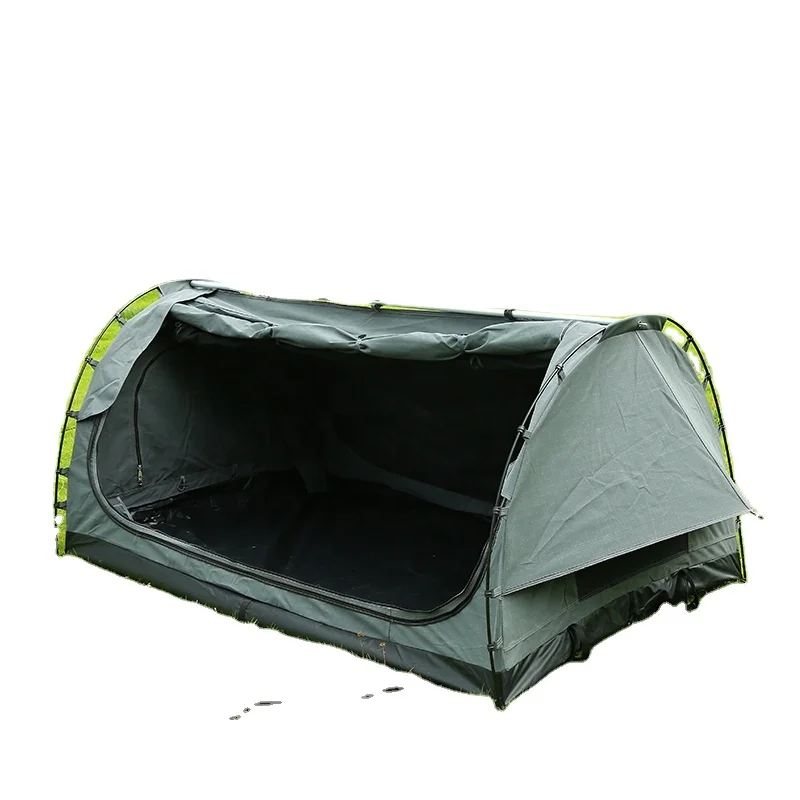 

Outdoor camping hiking tente de tube waterproof ripstop canvas fabric portable double swag tent