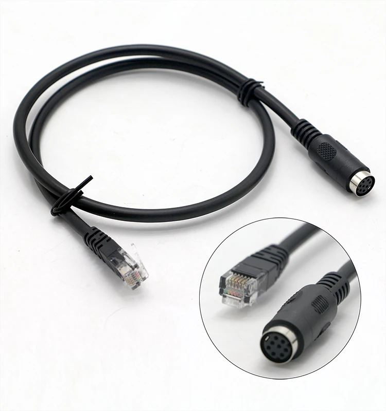 

Rj45 to 8 Pin Mini Din Cable Custom Male to Female PVC Shield Cat8 Lan Cable for Laptop Computer Projector Cooper CE RHOS CN;GUA