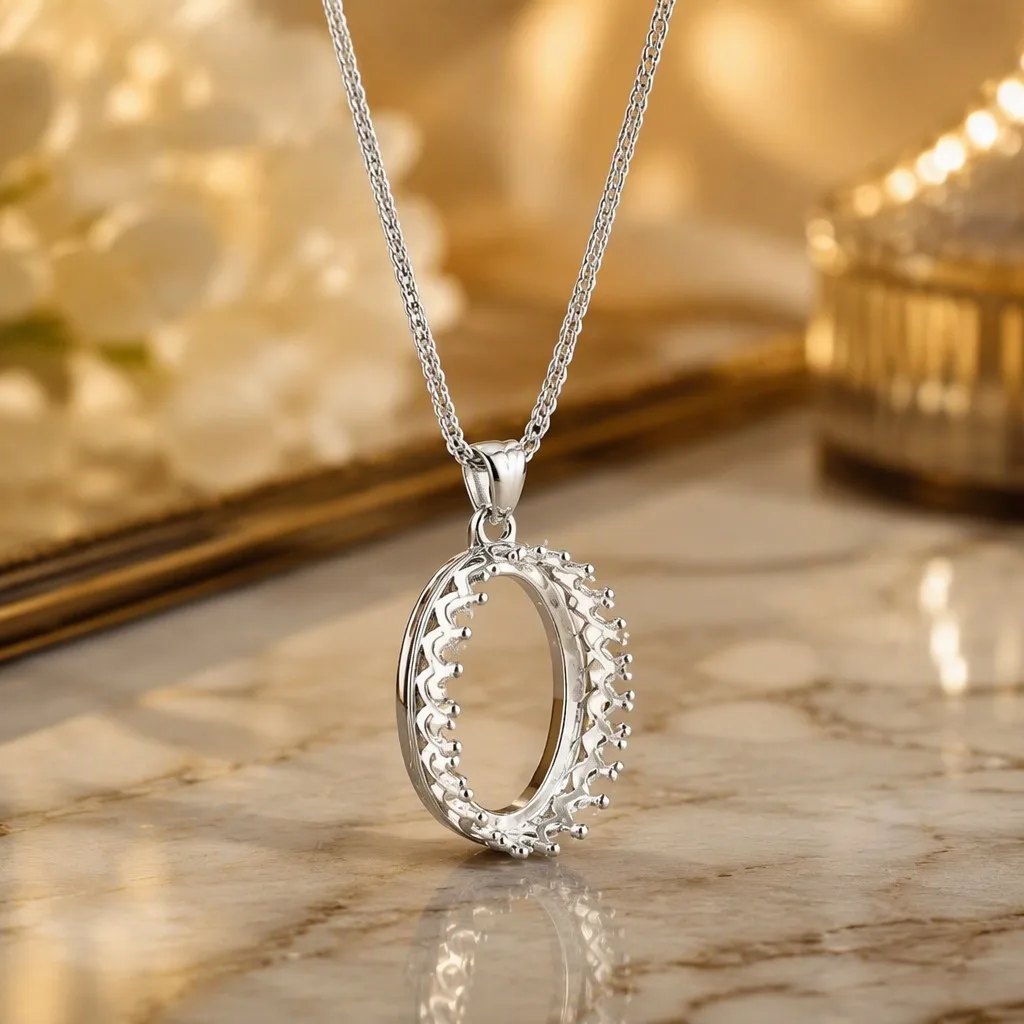 925 sterling silver pendant necklace in a warm jewelry setting