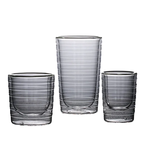 

2020 custom logo bpa translucent double-wall coffee cup frosted overlay short tall double wall glass tumbler, Customized colors acceptable