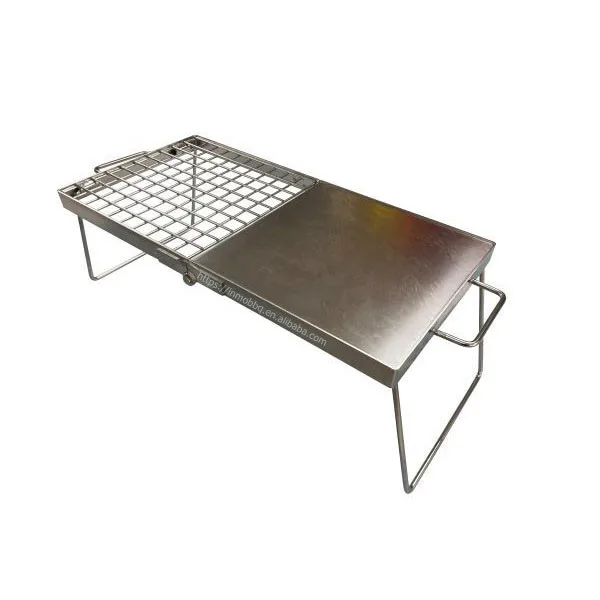 

Stainless Steel Camping BBQ Charcoal Folding Cooking Grill