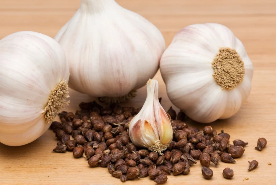 Close-up of individual garlic cloves separated from bulb showing papery skin and flesh