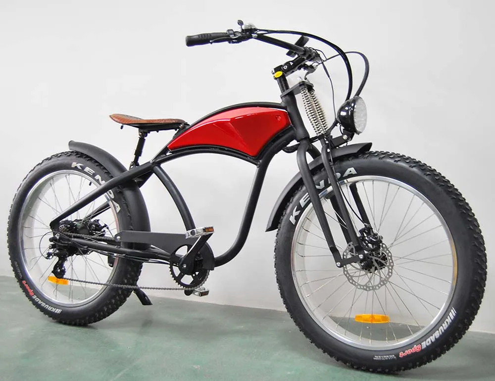 

Hot Sales 500W Cafe Racer Electric Bike Fat Tire Beach Cruiser Bicycle 26 Inch Retro Electric Bike