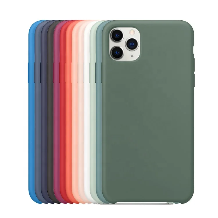 

Best Liquid Silicone Phone Cases Cover for iPhone 11 and iPhone 11 pro max with Apple Logo Original Case