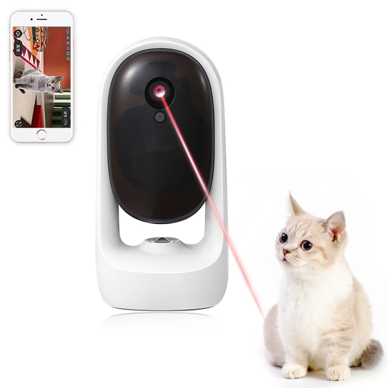 

PetnessGo Home Electric Cat Toy Interactive Robot Cat Toy Cat Toy Laser, White