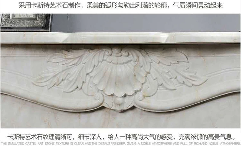 
Factory direct white marble electric fireplace 