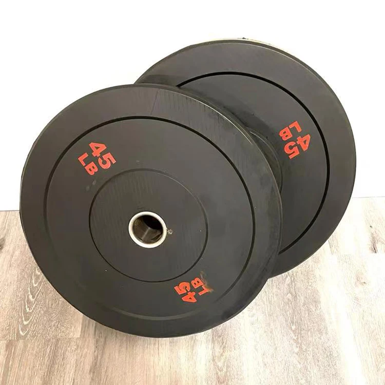 

Gym equipment high quality black competition rubber bumper weight plates