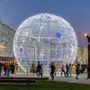 Waterproof Outdoor Motif Light Large Flash 3D Wholesale Best Operated Led Round Ball Christmas Decoration