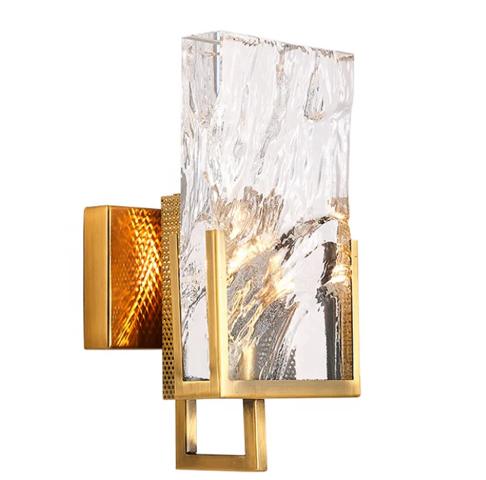 new antique brass body E27 modern design crystal led ceiling wall lights for bedside