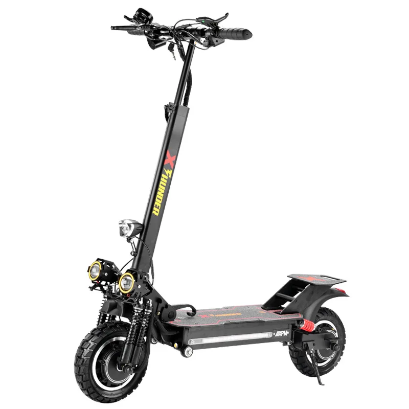 

High Speed Electric Scooter Dual 1200w Motor For Adult Scooters and Electric Scooters With Blasting flash headlights, Black