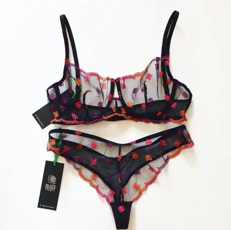 

Top sale breathable hot sexy bra and panty sets wtih custom