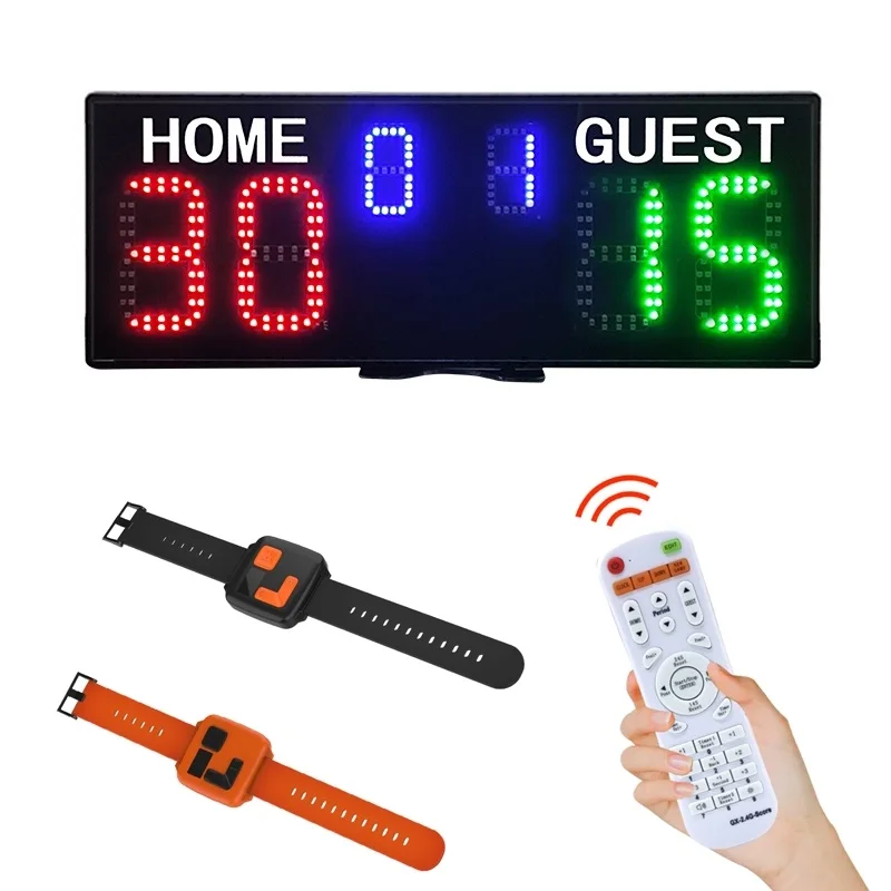 GANXIN Portable Tennis Sports Scoring Equipment Electronic Digital Scoreboard Padel Court Score Point Counter with Watch Remote