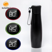 

Temperature display stainless steel drinking cup open vacuum flask reminder smart water bottle