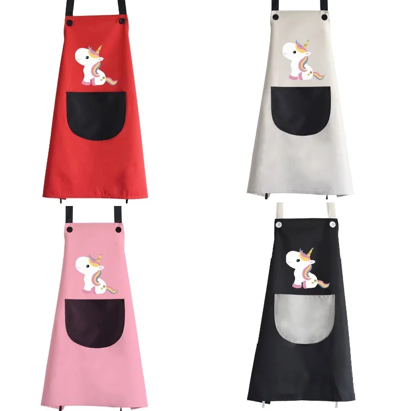 

Black Kitchen Crafting Baking Restaurant Cotton Men Women Adjustable Apron set, Customized