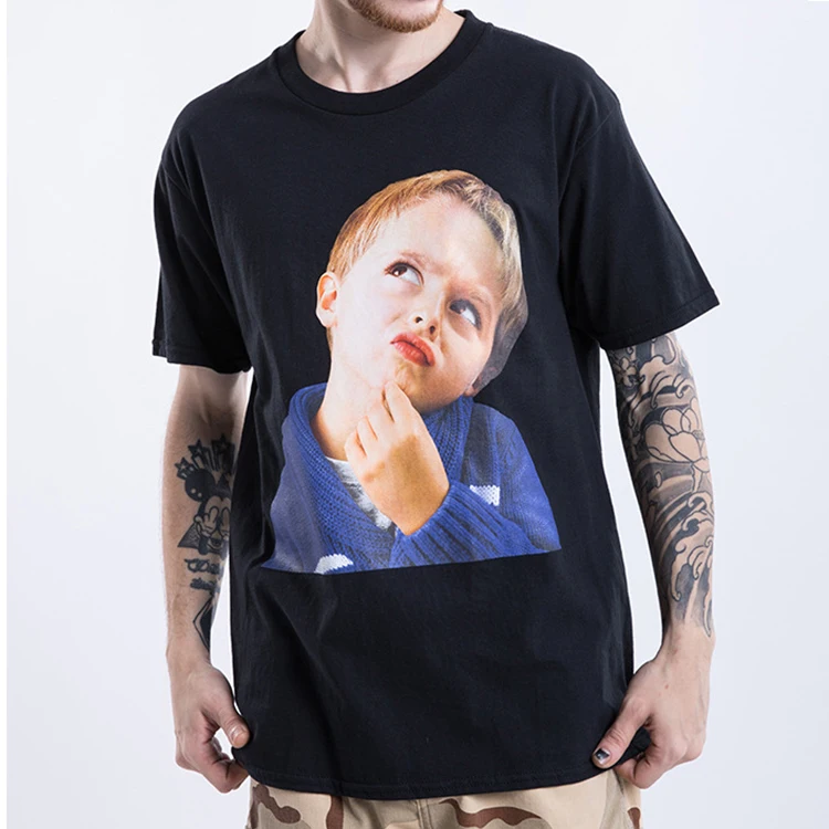 

Buy Breathable Quick Dry Fit Cotton Printing T shirt Men, White/black