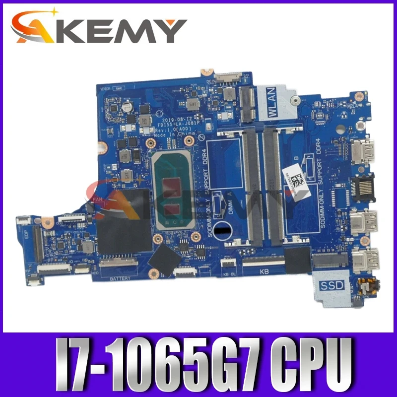 

For DELL Laptop Motherboard CN-004C38 004C38 04C38 LA-J081P With SRG0N I7-1065G7 100% working well