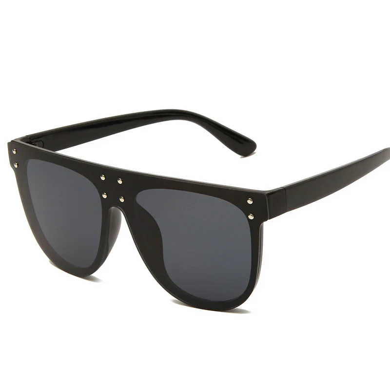 

Bogoo New Style Big Frame Sunglasses Fashion Casual Rivet Colorful Mercury Sunglasses For Female Semicircle Frame Glasses