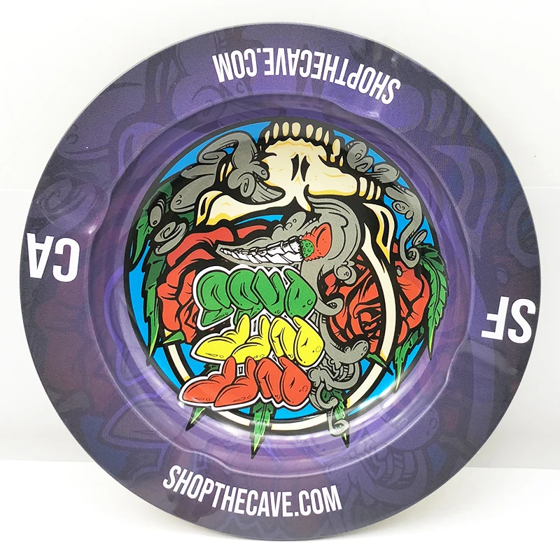 

SHINY Metal Tin Ash Tray RTS Weed Ash Tray Cheap Price Car Ash Tray, Oem customized