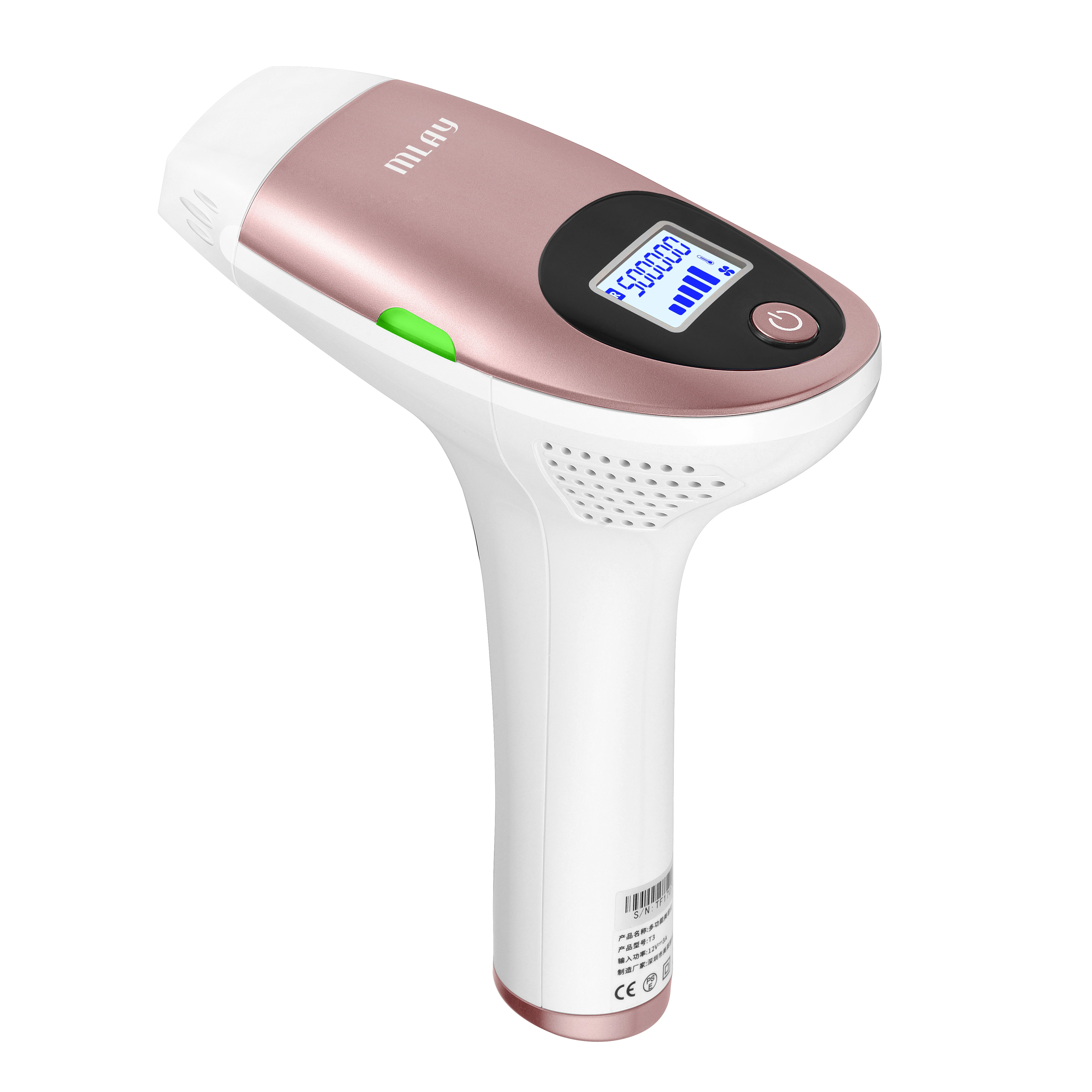 

MLAY 2021 Hair Removal Home New IPL Handheld Device With 500000 Flashes, Pink blue green