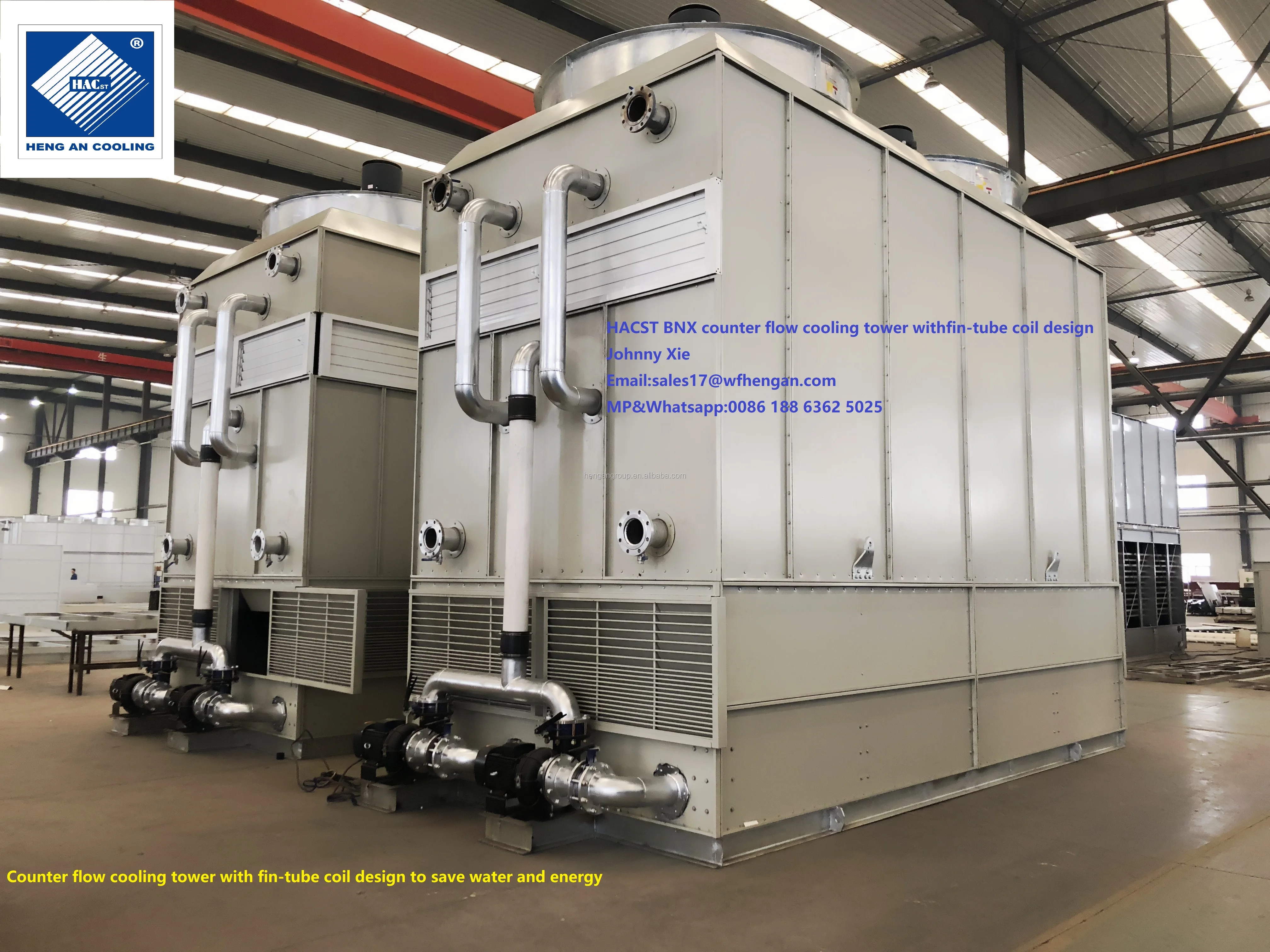 counter flow evaporative condenser