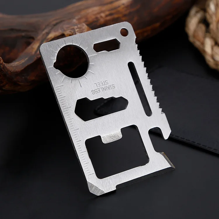 

Outdoor 11 in 1 Bottle Opener Credit Card Survival Multitool Multi-function Card Tool Card