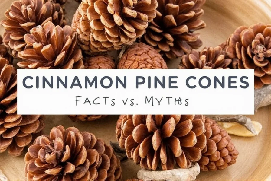 Step-by-step visual guide showing how to prepare cinnamon-scented pine cones for home decoration