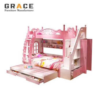 pink childrens bed