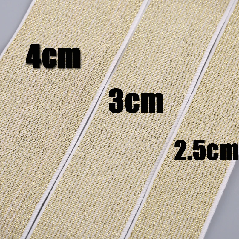 

2cm 2.5cm 3cm 3.5cm 4cm 5cm in stock gold silver glitter lurex elastic webbing tape with lurex