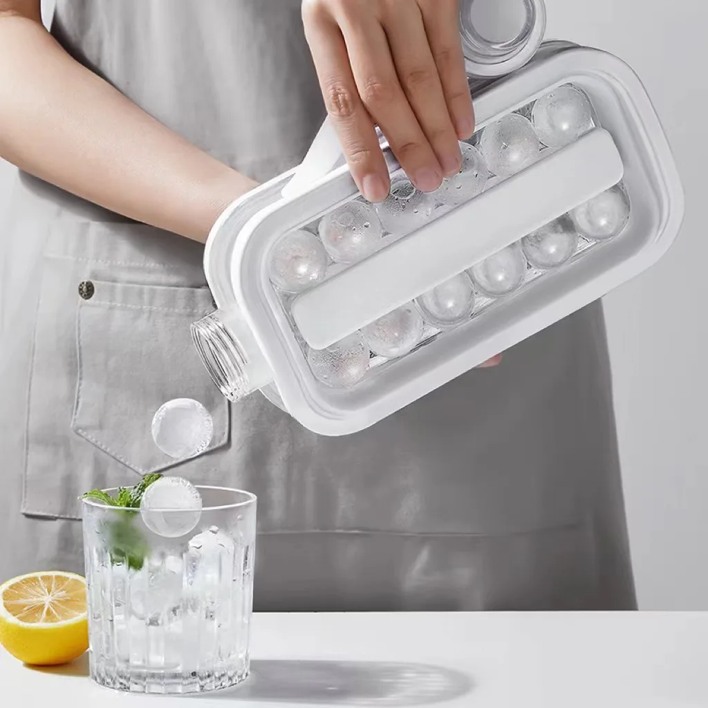 

Ice Ball Maker Kettle Creative Ice Cube Tray Mold 2 In 1 Kitchen Bar Accessories Outdoor Gadgets Multi-function Container Pot