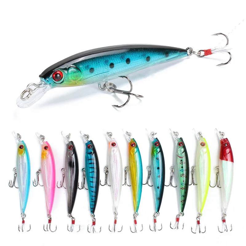 

HAWKLURE sinking minnow fishing lure 7g 9cm artificial hard minnow fishing tackle, 10 colors