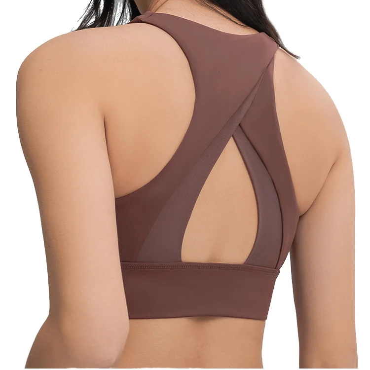 High Support交叉背with弹力Blend Sports Bra
