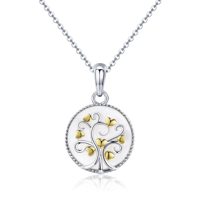 

Fashion LIFE TREE Pendant 14K Yellow Gold Polished Gold Filled Jewelry Sterling Silver 925 Necklace for Ladies