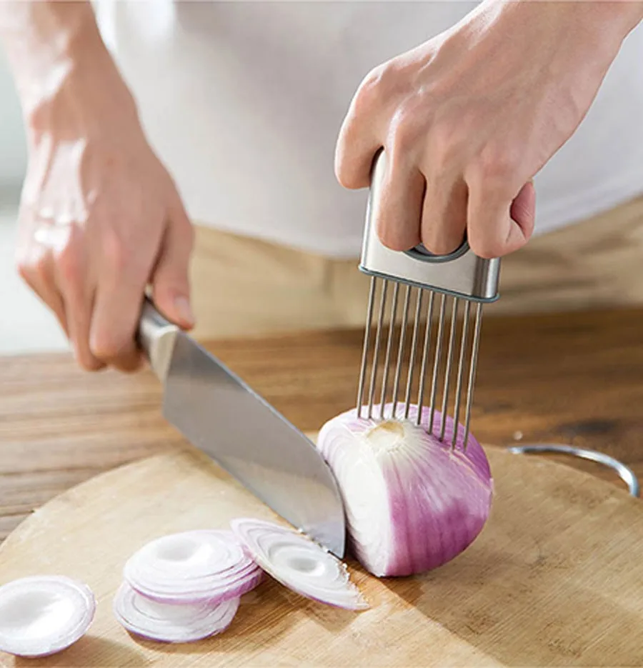 onion tomato holder slicer kitchen tool meat vegetable stainless